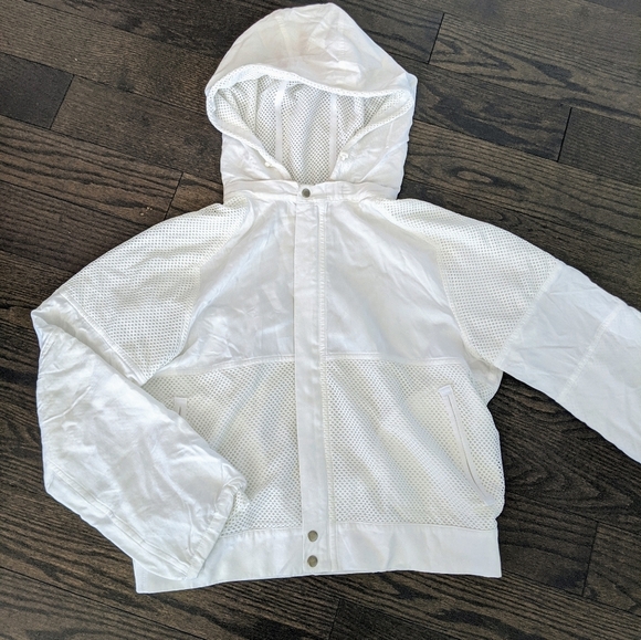 Reversible White Mesh Lululemon Zip Up - Picture 1 of 14